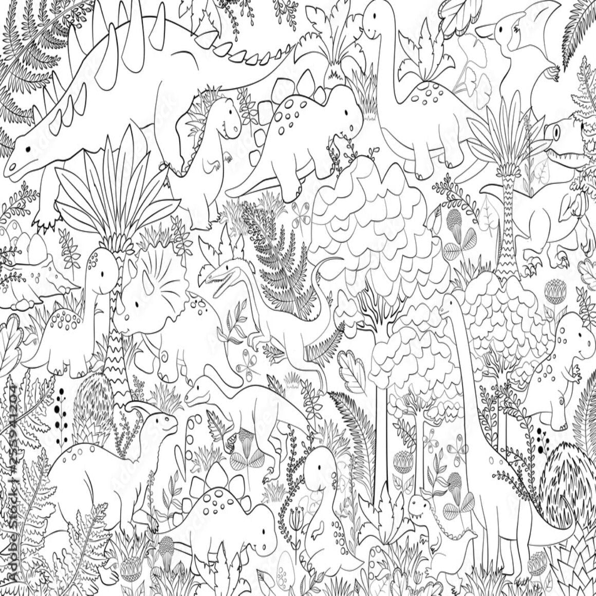 Affiche Dinosaure Noir et Blanc | Le Petit Intissé