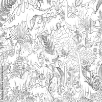 Thumbnail for Affiche Dinosaure Noir et Blanc | Le Petit Intissé