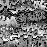 Thumbnail for Papier Peint Graffiti Noir et Blanc | Le Petit Intissé