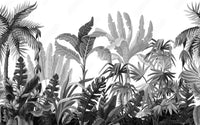 Thumbnail for Papier Peint Forêt Tropicale Noir et Blanc | Le Petit Intissé