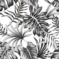Thumbnail for Papier Peint Tropical Noir et Blanc | Le Petit Intissé