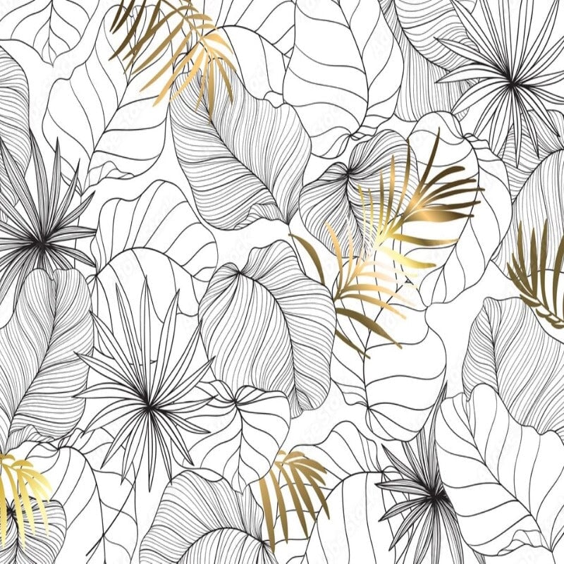 Papier Peint Jungle Noir et Or | Le Petit Intissé