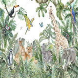 Papier Peint Panoramique Jungle Animaux | Le Petit Intissé