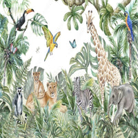 Thumbnail for Papier Peint Panoramique Jungle Animaux | Le Petit Intissé