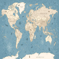Thumbnail for Carte du Monde pour Mur de Chambre | Le Petit Intissé