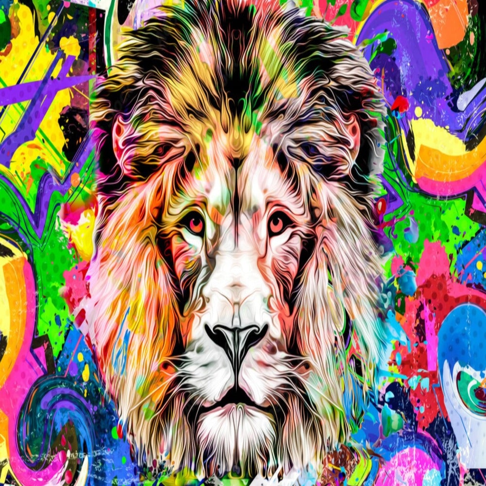 Lion Graffiti Wallpaper | Le Petit Intissé