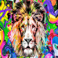 Thumbnail for Lion Graffiti Wallpaper | Le Petit Intissé