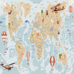 Tapisserie Panoramique Carte du Monde | Le Petit Intissé