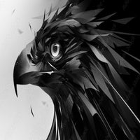 Thumbnail for Papier Peint Noir et Blanc <br/> Aigle Royal 3D