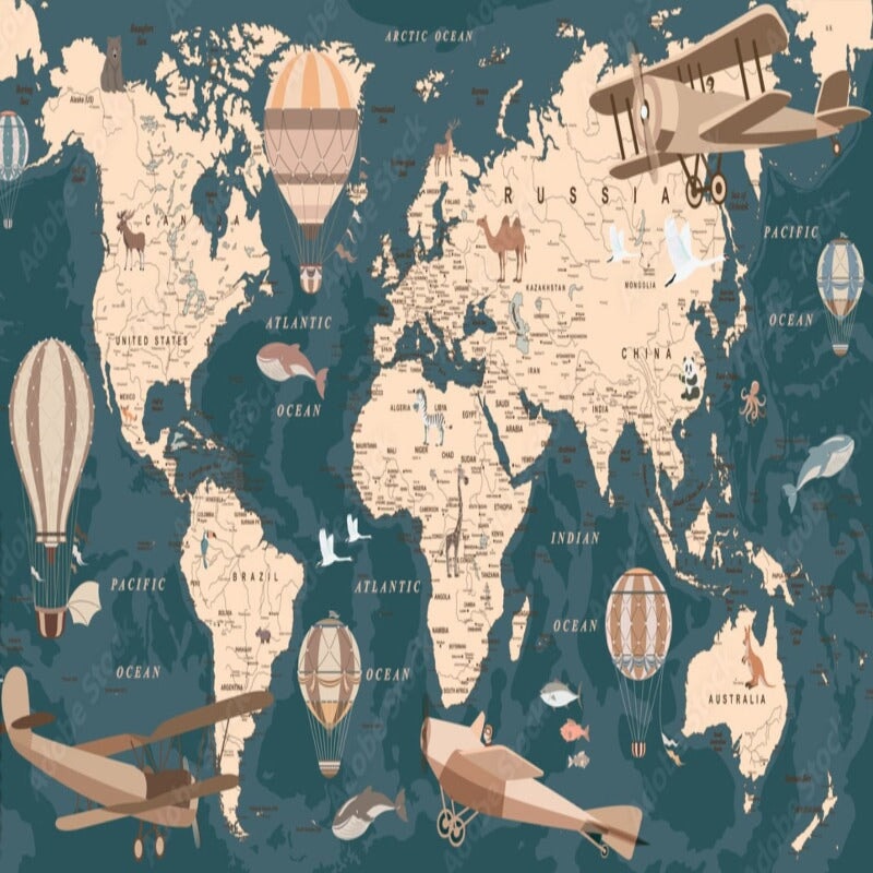 Planisphère Murale Design | Le Petit Intissé