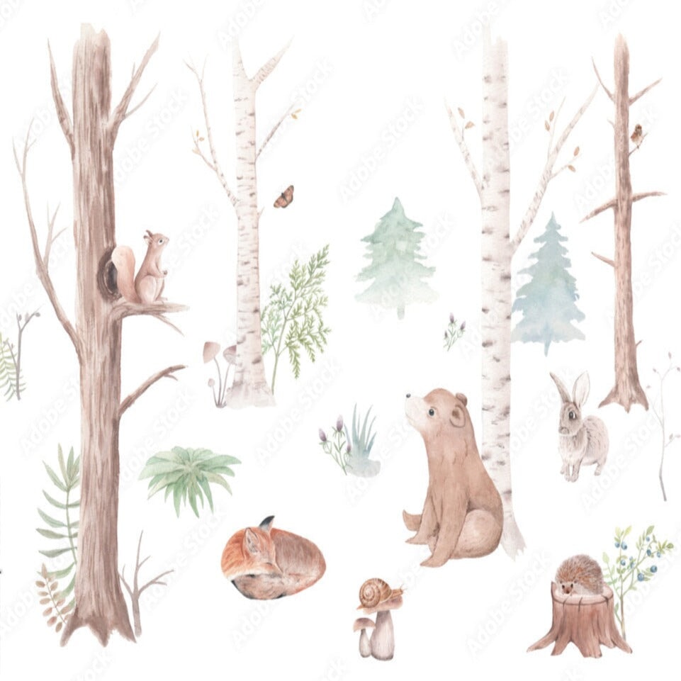 Papier Peint Animaux Blanc | Le Petit Intissé