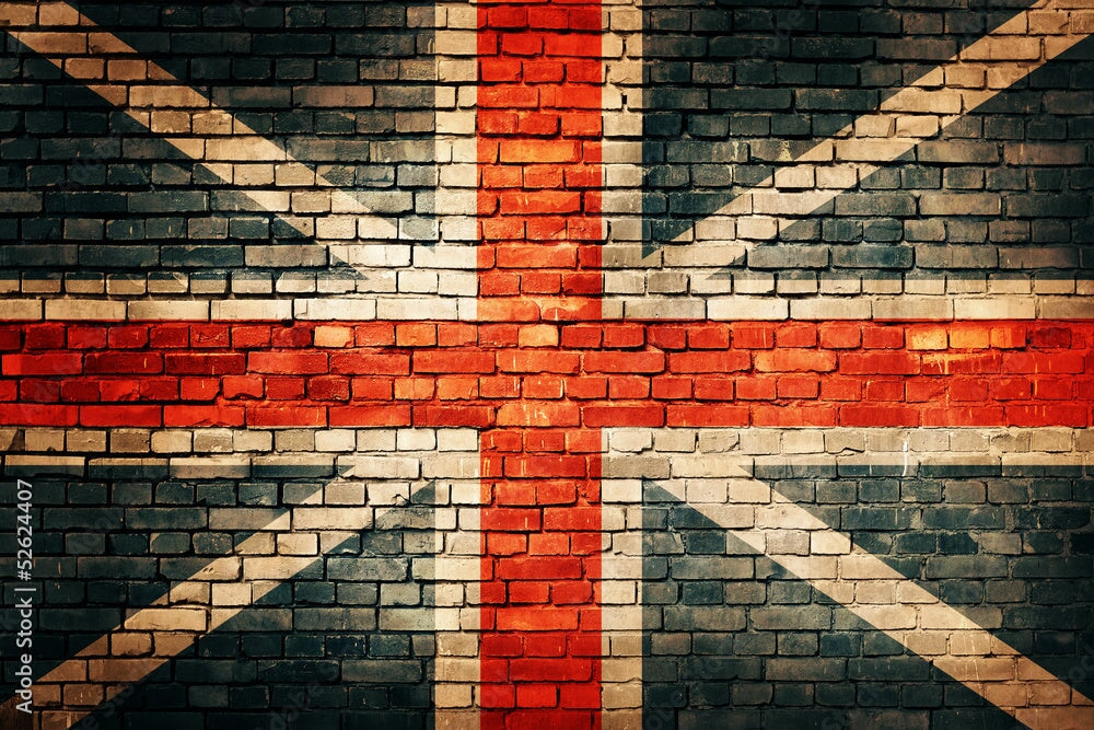 Papier Peint Ado Classique <br/> Union Jack Brique
