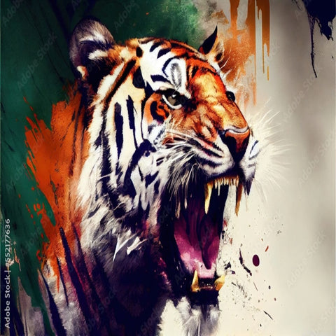Papier Peint Tête de Tigre | Le Petit Intissé