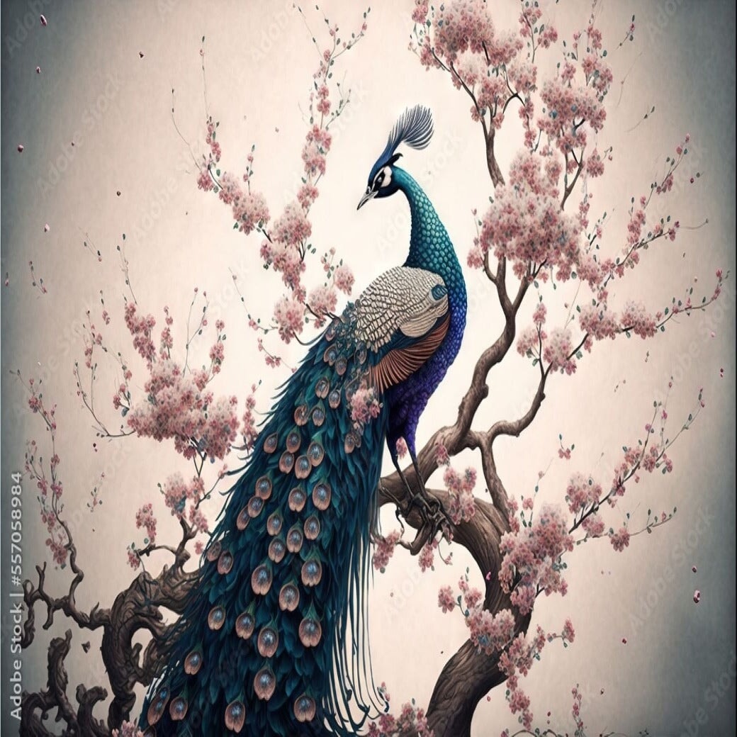 Papier Peint Paon Vert | Le Petit Intissé