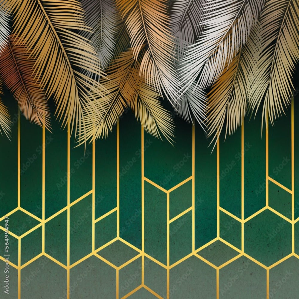 Papier Peint Vert Doré | Le Petit Intissé