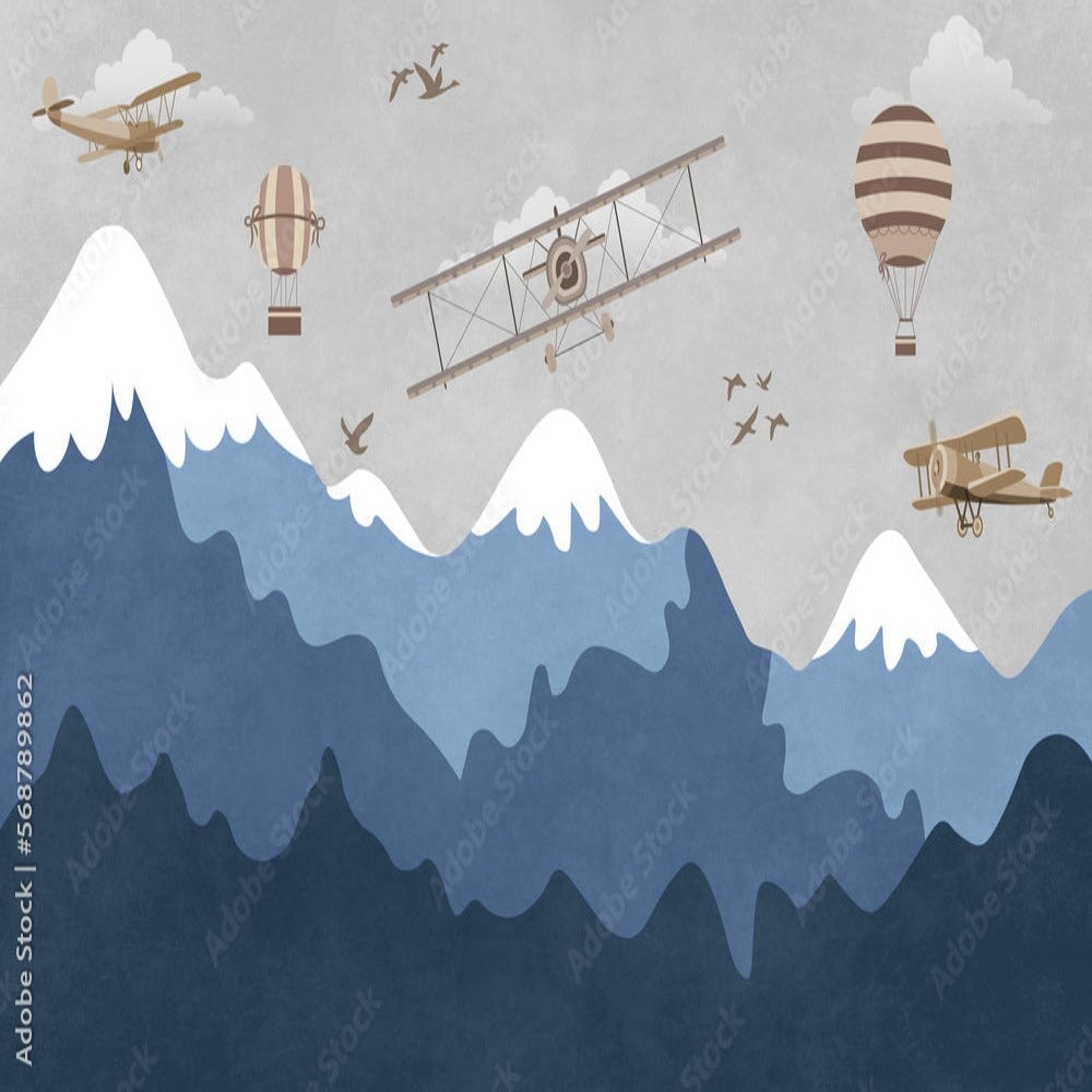 Papier Peint Avion Chambre Garçon | Le Petit Intissé