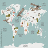 Papier Peint Carte du Monde <br/> Planisphère Baby