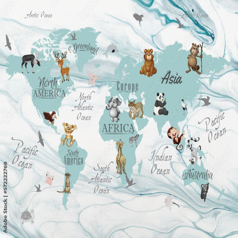 Carte du Monde Géante | Le Petit Intissé