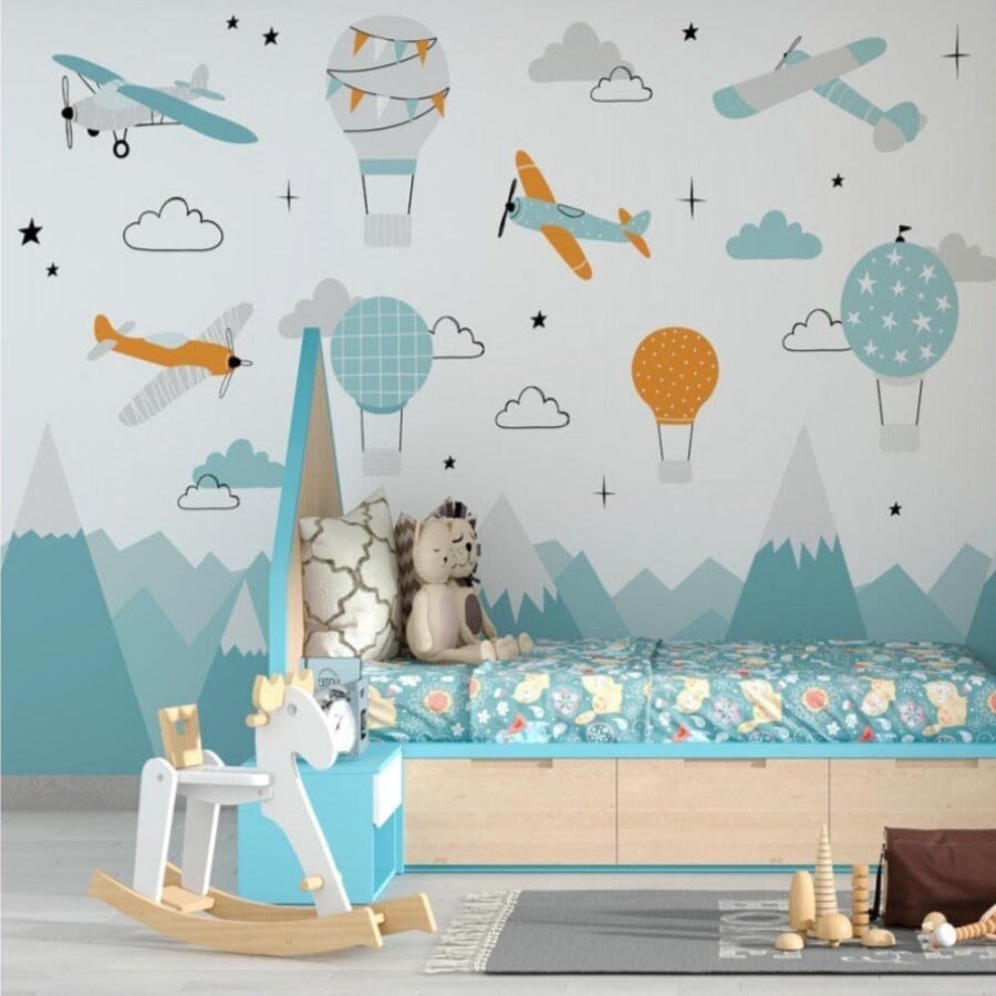 Papier Peint Panoramique Bébé Garçon | Le Petit Intissé