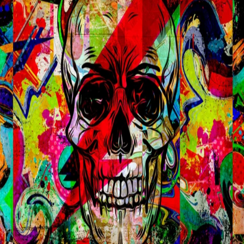 Papier Peint Graffiti <br/> Skull System