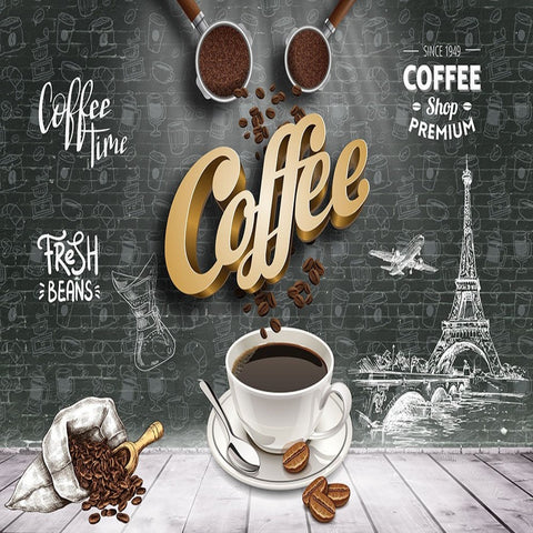 Papier Peint Coffee Shop | Le Petit Intissé