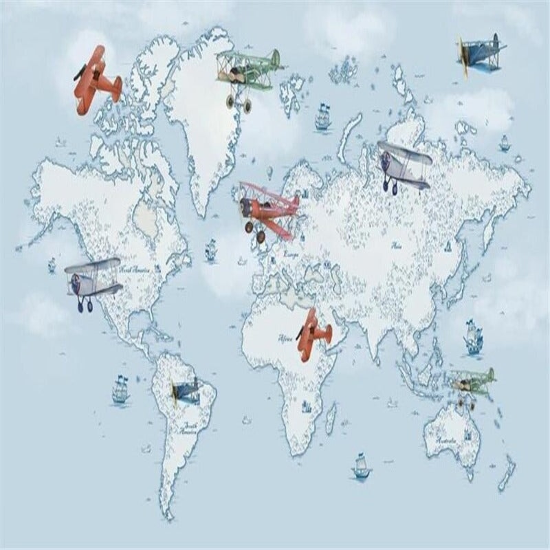 Papier Peint Carte du Monde Pas Cher | Le Petit Intissé