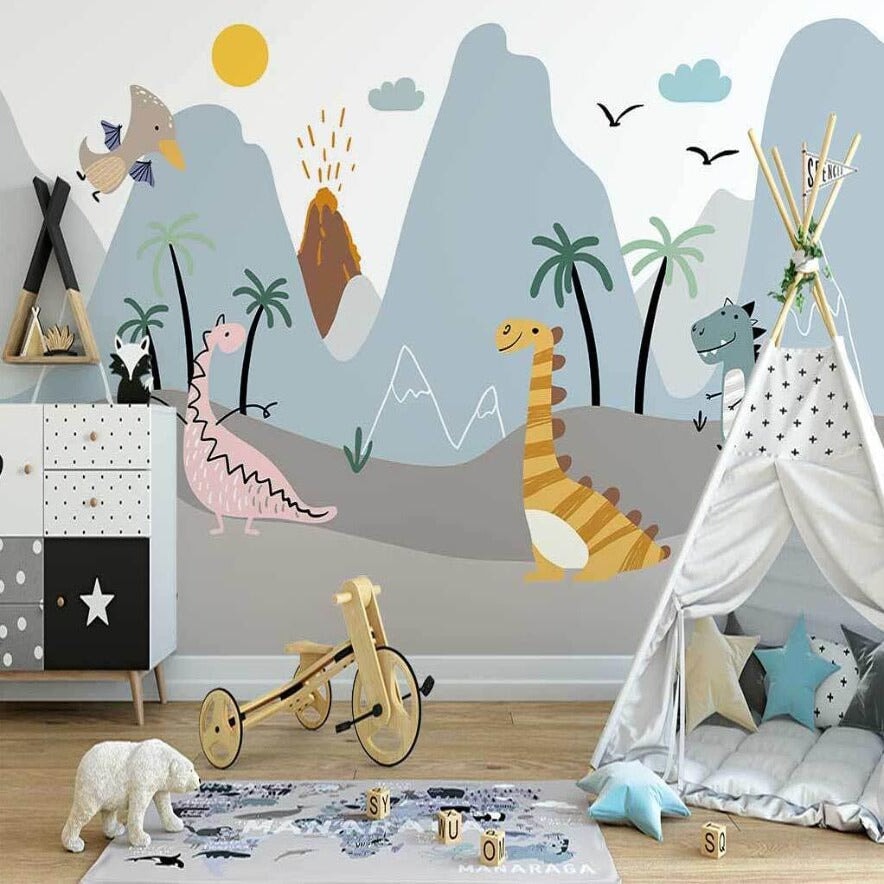 Papier Peint Dinosaure <br/> Aventure dans les Montagnes