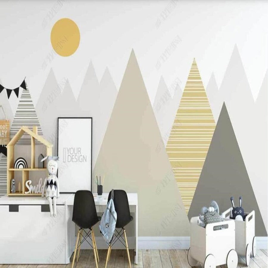 Papier Peint Montagne Abstrait | Le Petit Intissé