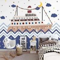 Thumbnail for Papier Peint Panoramique Bateau | Le Petit Intissé