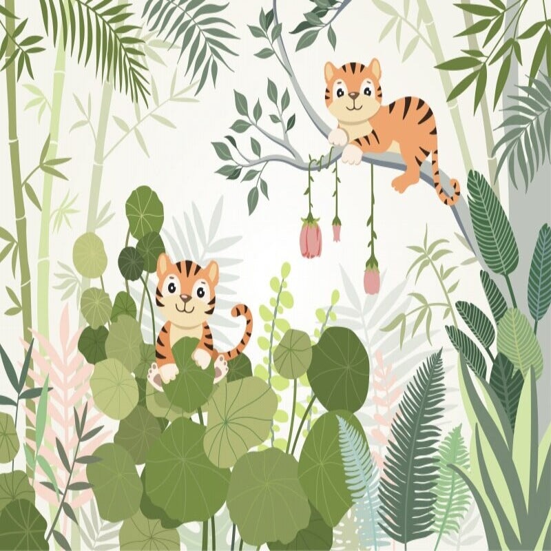 Papier Peint Animaux <br/> Jungle Tigre