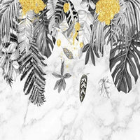 Thumbnail for Papier Peint Feuille de Palmier Noir et Blanc | Le Petit Intissé