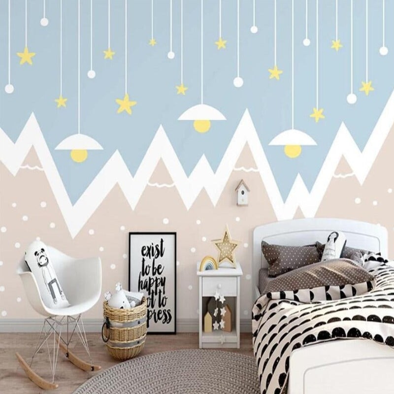 Papier Peint Pluie d'Etoiles | Le Petit Intissé