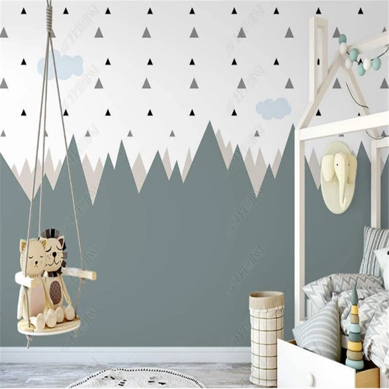 Papier Peint Motif Déco Montagne | Le Petit Intissé