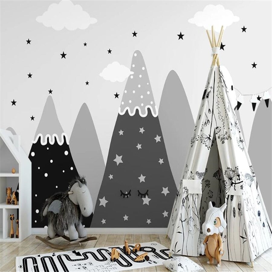 Papier Peint Montagne Chambre Bébé | Le Petit Intissé