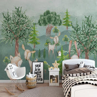 Thumbnail for Papier Peint Forêt Chambre Bébé | Le Petit Intissé