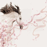 Thumbnail for Papier Peint Chevaux Rose | Le Petit Intissé