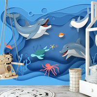 Thumbnail for Papier Peint de Dauphin | Le Petit Intissé