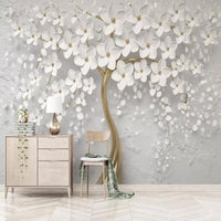 Thumbnail for Papier Peint Fleur Blanche | Le Petit Intissé