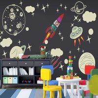 Thumbnail for Papier Peint Espace <br/> Décollage Nocturne