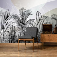 Thumbnail for Papier Peint Noir et Blanc Végétal | Le Petit Intissé