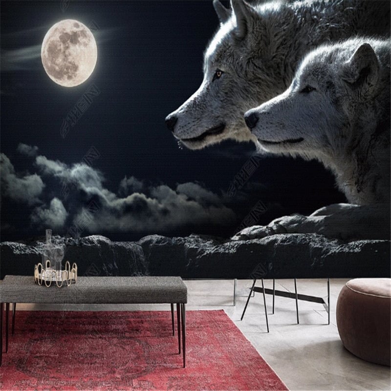 Papier Peint Loup 3D | Le Petit Intissé
