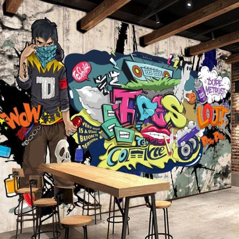 Papier Peint Street Art Sur Mesure | Le Petit Intissé