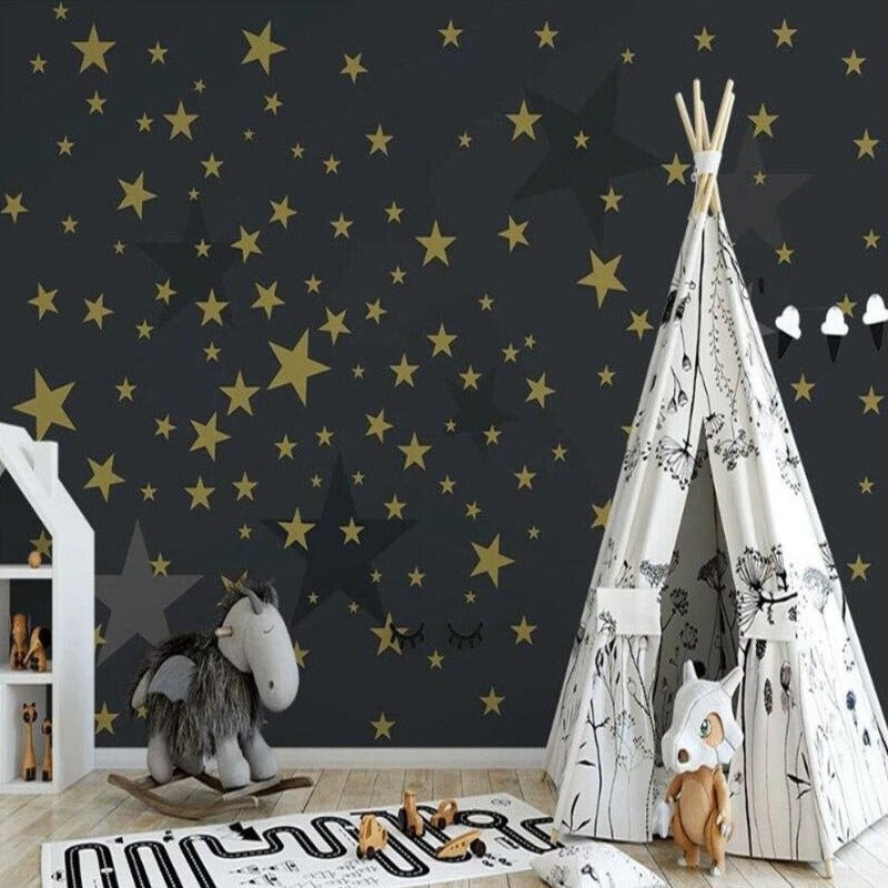 Papier Peint Etoile Dorée | Le Petit Intissé