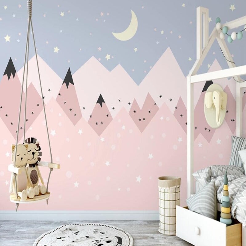 Papier Peint Chambre Montagne pour Fille | Le Petit Intissé