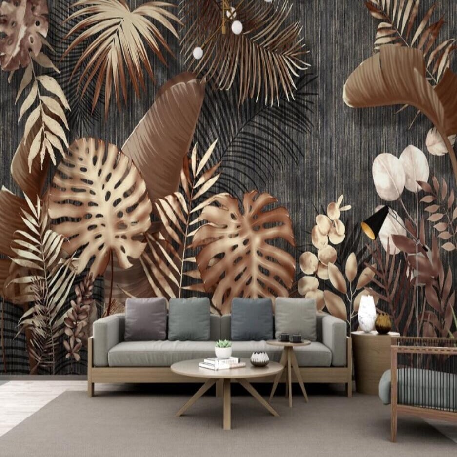 Papier Peint Feuille Dorée | Le Petit Intissé