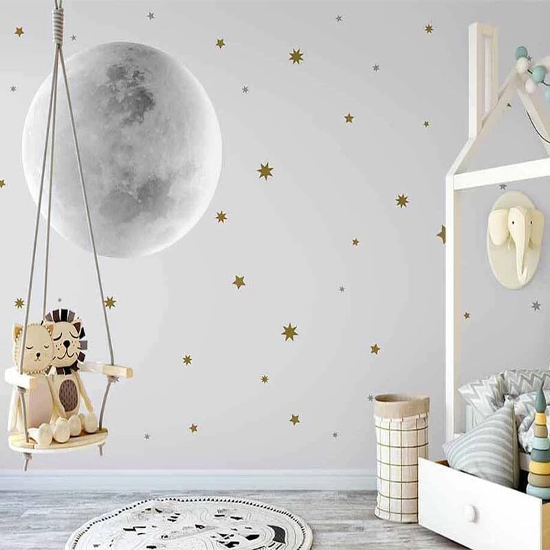 Papier Peint Panoramique Lune | Le Petit Intissé