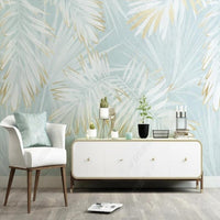 Thumbnail for Papier Peint Tropicale Bleu et Blanc | Le Petit Intissé