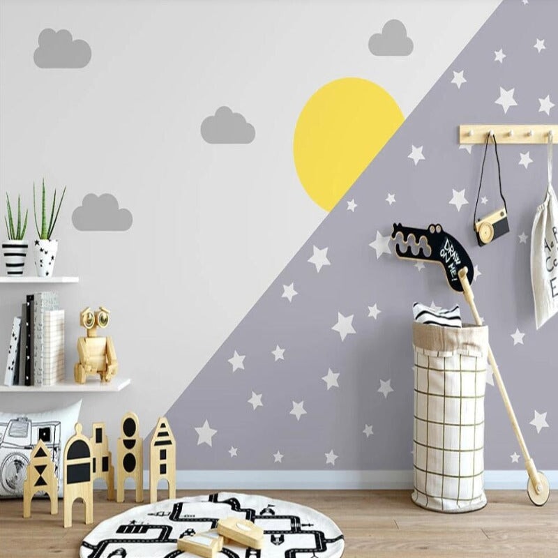 Papier Peint Etoile Gris | Le Petit Intissé