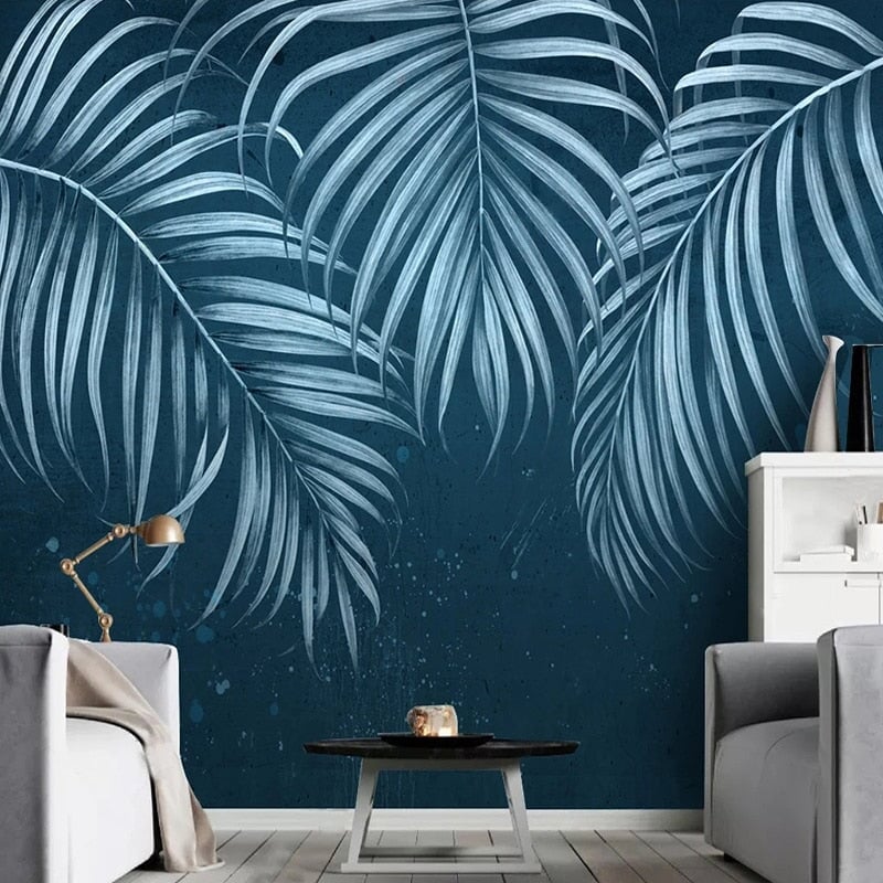 Papier Peint Tropical Bleu | Le Petit Intissé