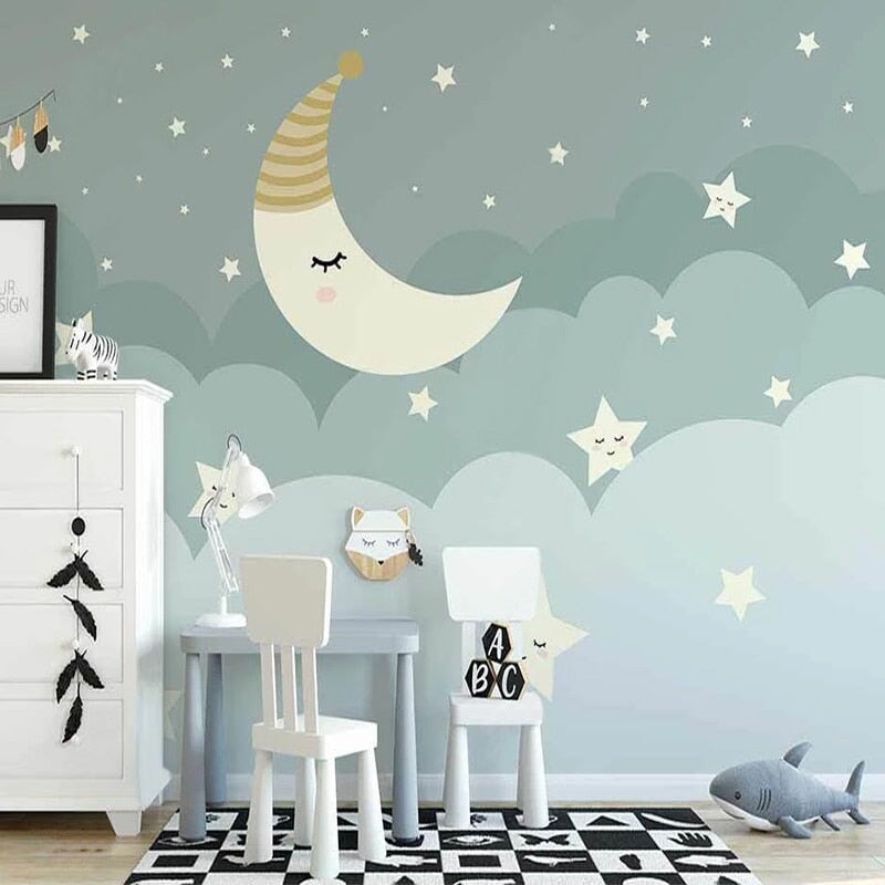 Papier Peint Chambre Lune | Le Petit Intissé